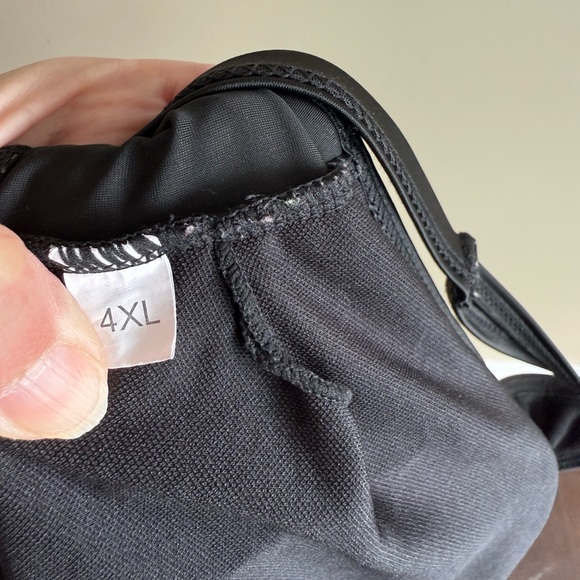 Blue and Black Tankini Top Swim Camisole - Picture 7 of 8